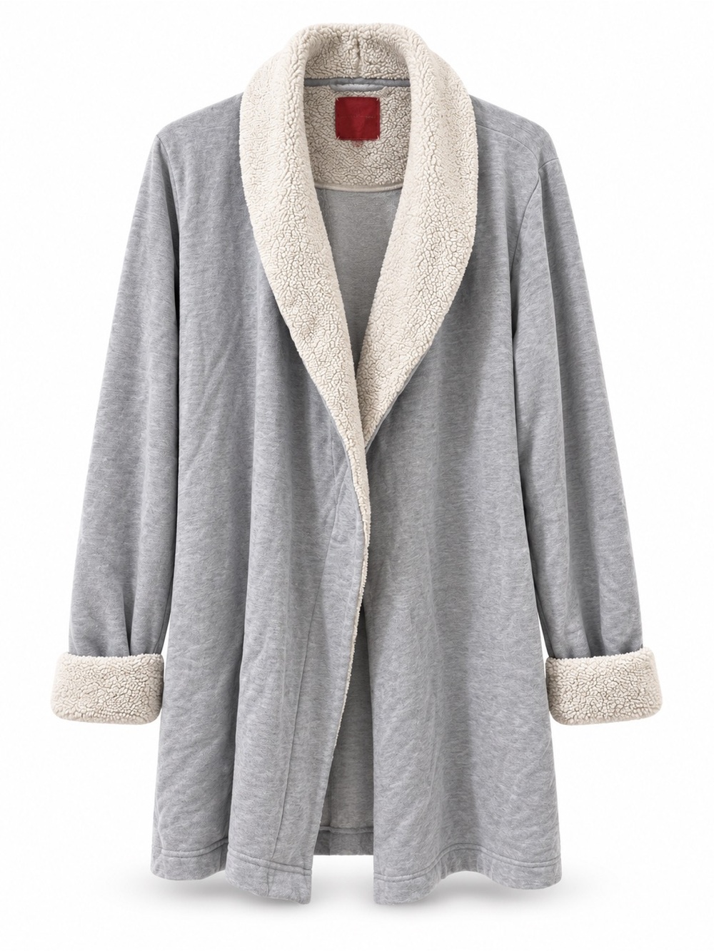 Victoriaโs Secret Gray Sherpa Lined Open Front Lounge Cardigan XL